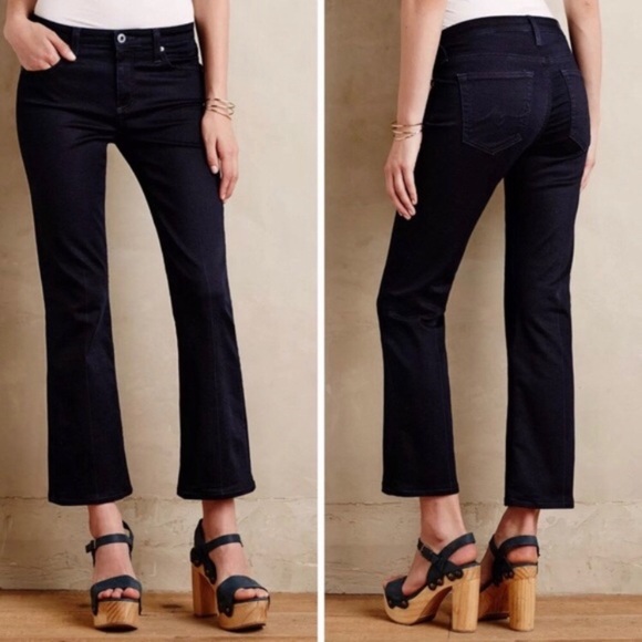 Anthropologie Denim - AG Stacy Mid Rise Straight Leg Dark Wash Jeans 30